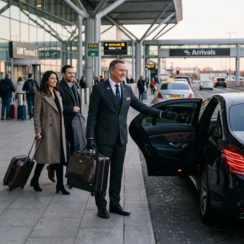 Professional chauffeur welcoming travelers at Orly Airport